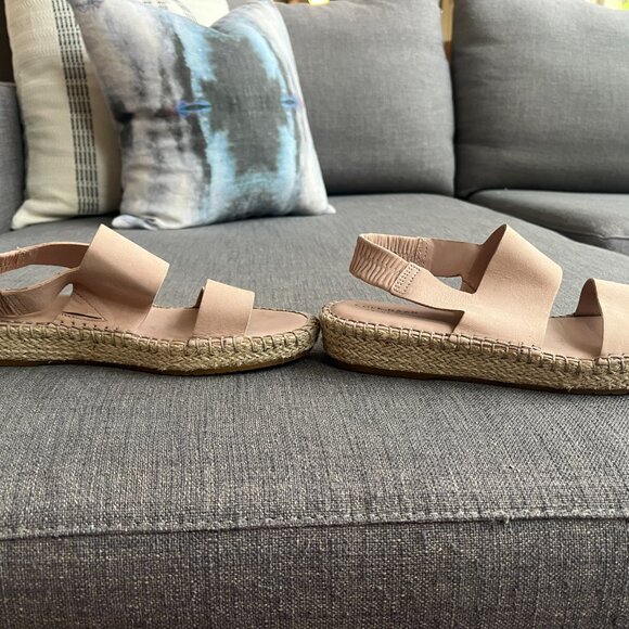 Cole Haan Cloudfeel Espadrille Platform Sandal in Pink Blush Nubuck Leather Sz 7 - Picture 4 of 8